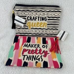 NWT pair of canvas pouches!